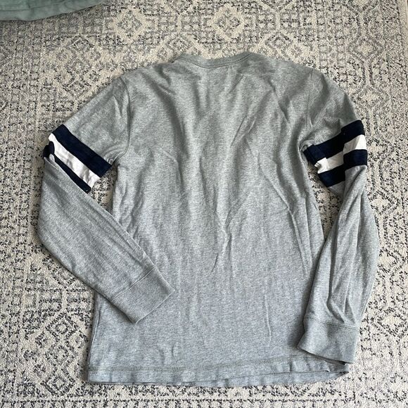 Abercrombie & Fitch Shirt Mens Small Gray Henley 92 Athletic Knit Long Sleeve - Picture 9 of 9
